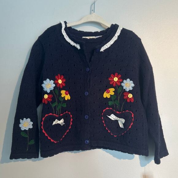 NWT Vintage B.T. Kids Sweater & Top Set – Navy & Floral – Toddler Girl 2T - Picture 2 of 10